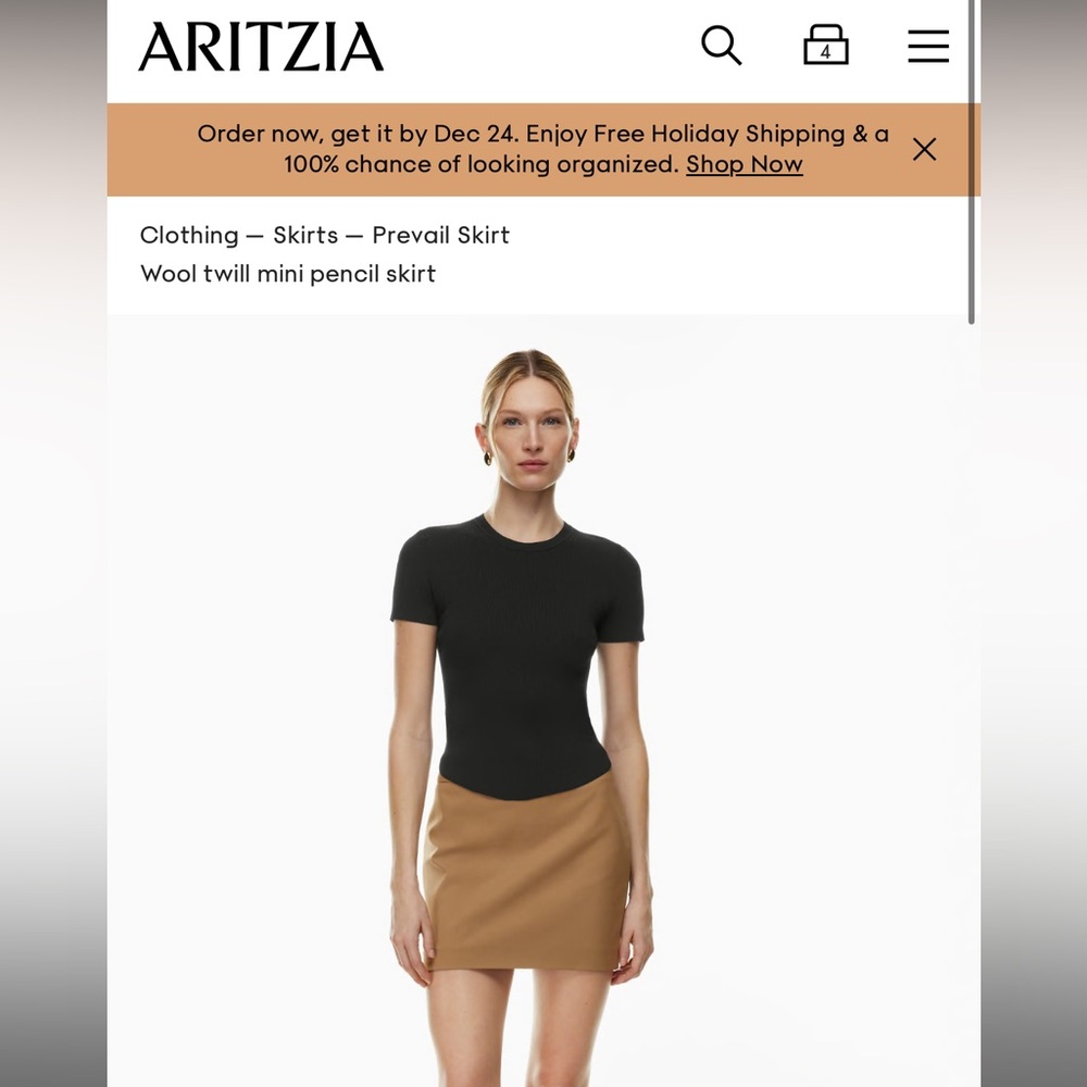 Aritzia Babaton Prevail Skirt Size 00 Saville